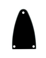 Truss rod cover, black, 2 ply, black – white