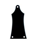 Truss rod cover, black, 2 ply, black – white type4