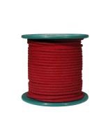 Cloth covered wire, vintage style, red, 18 gauge (1mm2), tinned stranded copper per meter