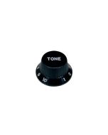 Bell knob,Strat, black, tone, for inch type pot shaft