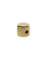 Dome knob, metal, gold, diam 15,0mmx15,0mm, with set screw allen type, shaft size 6,1mm