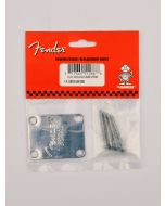 Fender Genuine Replacement Part neck plate American Series for bass Fender Corona logo chrome 