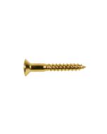 Screw, gold, 3,5x25mm, 12pcs, oval countersunk