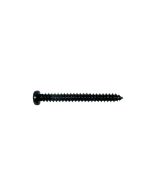 Pickup screw, black, 2,6x25mm, 12pcs, dome head, tapping