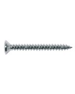 Screw, chrome, 4x45mm, 12pcs, oval countersunk, tapping, for neck mount