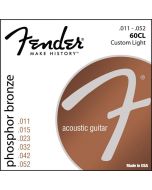 Fender Phosphor Bronze string set acoustic ph.bronze roundwound custom light 011-015-023-032-042-052 