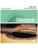 D'Addario 85/15 Bronce snarenset akoestisch, Medium Light 12-16-25-34-44-54