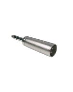 Verloop plug, XLR male metaal, 6,3mm jack male stereo