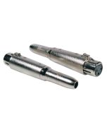Verloop plug, XLR female metaal, 6,3mm jack female mono