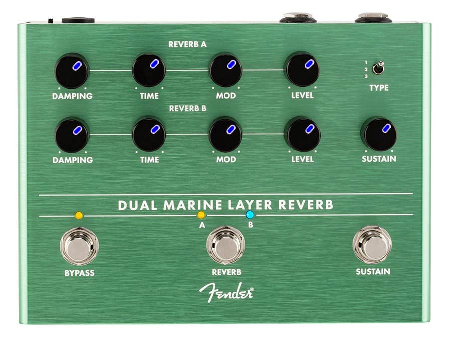 Fender Dual Mrine Layer Reverb エフェクター Fender Dual Marine Layer Reverb, effects pedal for guitar or bass