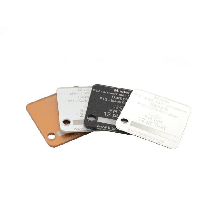 Sample Faceplate Reverse P13 white flat / clear
