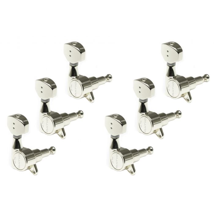 Graph Tech PRN-4721-C0 Ratio Electric Guitar Machine Heads with Mini Contemporary Button