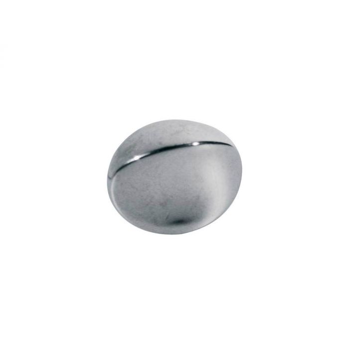 Mechaniekknoppen, metaal, vernikkeld, push-on model, 18x13mm, 12-pack
