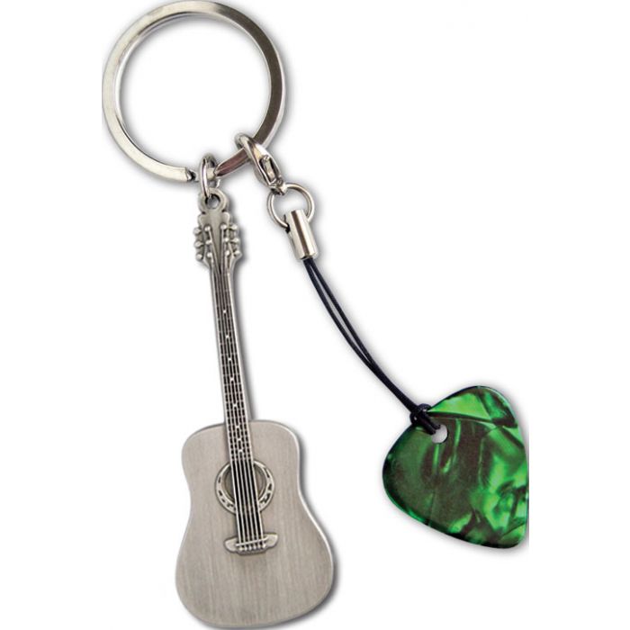 GA  Acoustic Guitar Metal Keyring