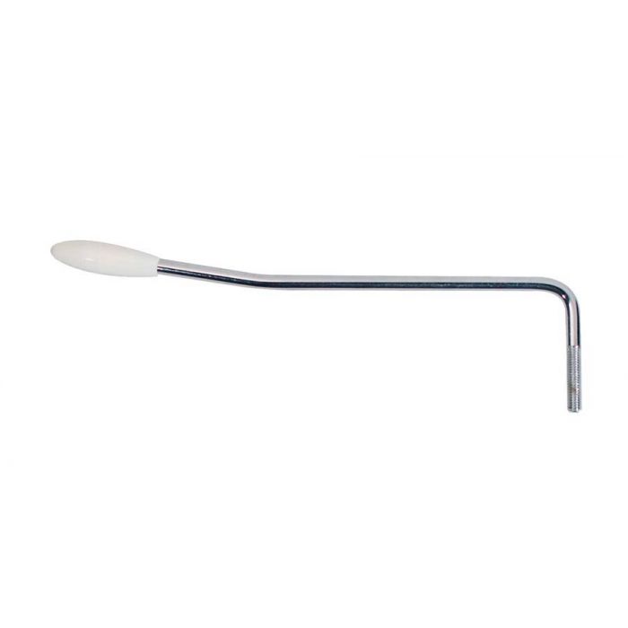 Tremolo arm, 5mm thread, chrome, 5mm arm diameter, white cap