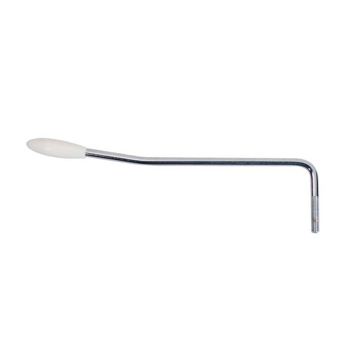 Tremolo arm, 6mm thread, chrome, 5mm arm diameter, white cap