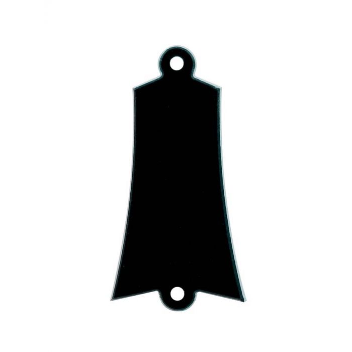 Truss rod cover, black, 2 ply, black – white type6