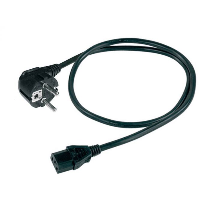 Power kabel, zwart, 3 x 1,0 mm, 5 meter, 2 europlug, 250 volt