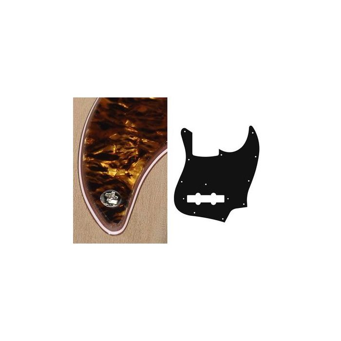 Pickguard, Jazz Bass bass, 4 ply, tortoise brown pearl, standard