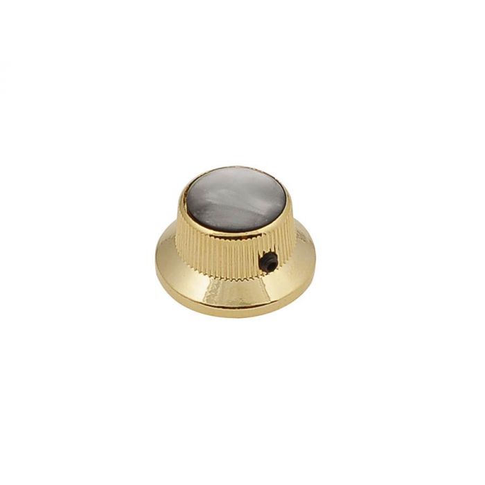 Bell knob with black pearl inlay