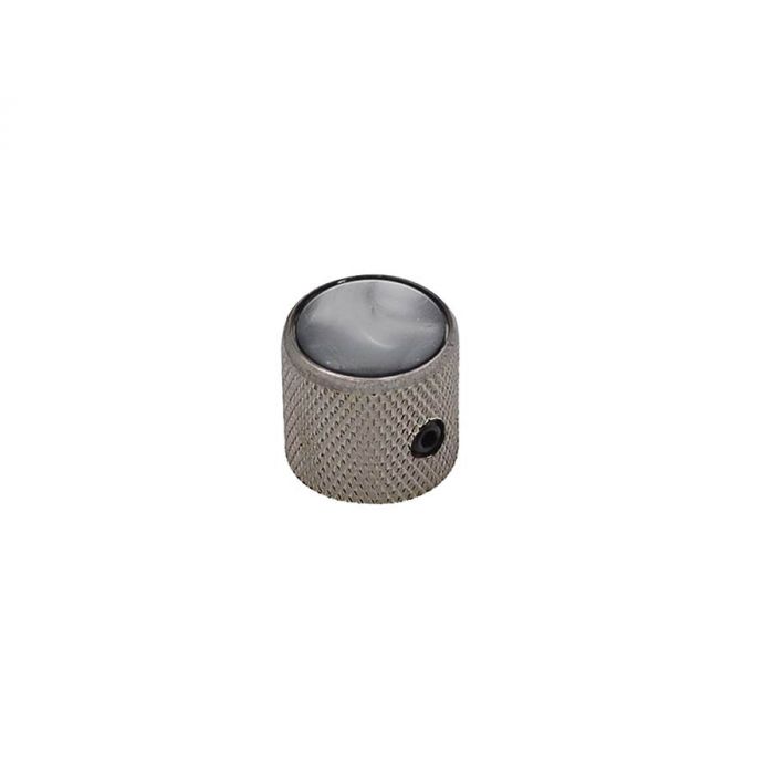 Dome knob with black pearl inlay