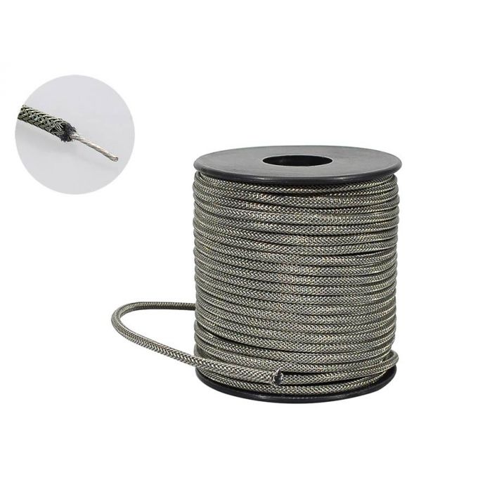 Boston USA made (Gavitt) shielded waxed cotton braided push back wire