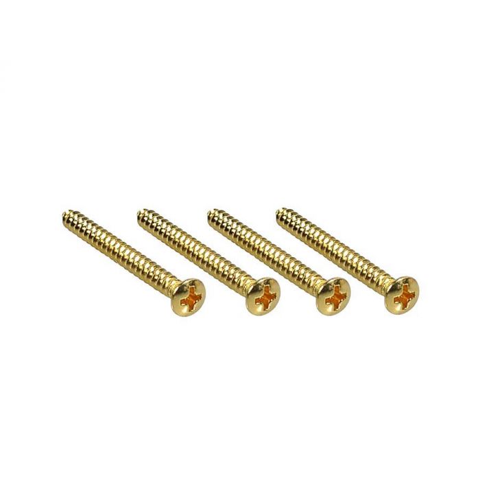 Fender Outlet screw SMA 8x1-3/4 OHP GLD (4)
