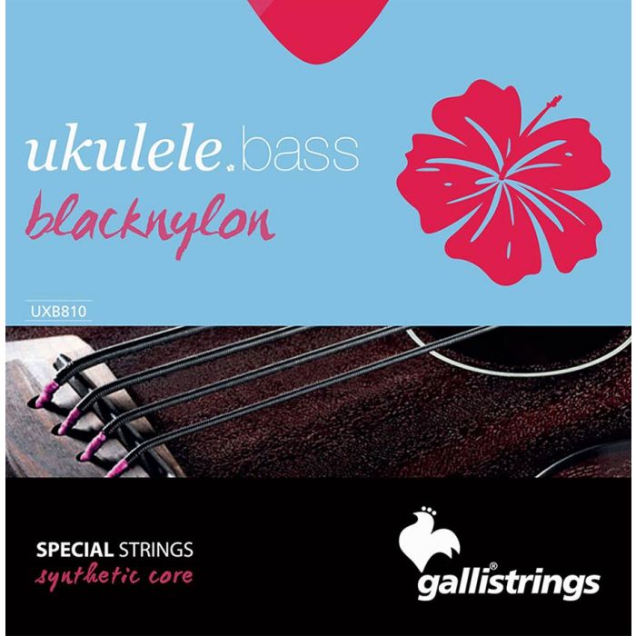 Galli Black Nylon string set for ukulele bass