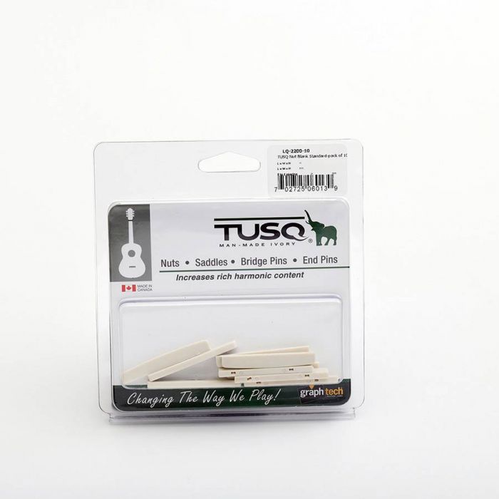 Graphtech TUSQ 10-pack blank nuts 44.45 x 3.17 x 6.20mm