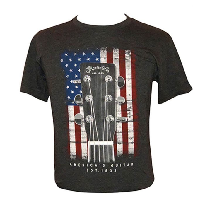 Martin T-shirt American Flag charcoal - size 2XL