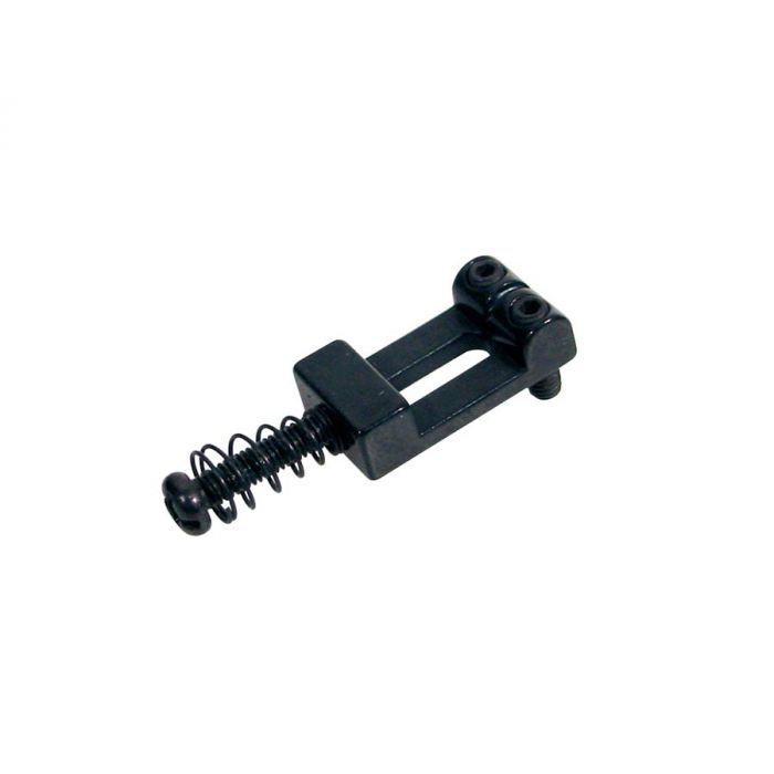 Brugzadel, metaal, zwart,Strat, p=10,5, inclusief veer en schroef, 6-pack