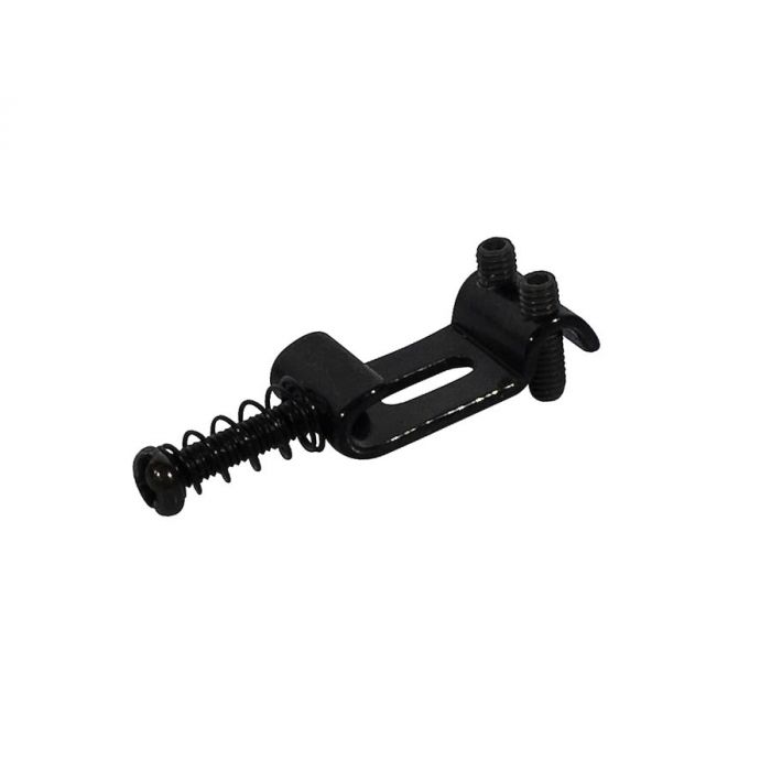 Brugzadel, metaal, zwart,Strat, p=10,5, inclusief veer en schroef, 6-pack