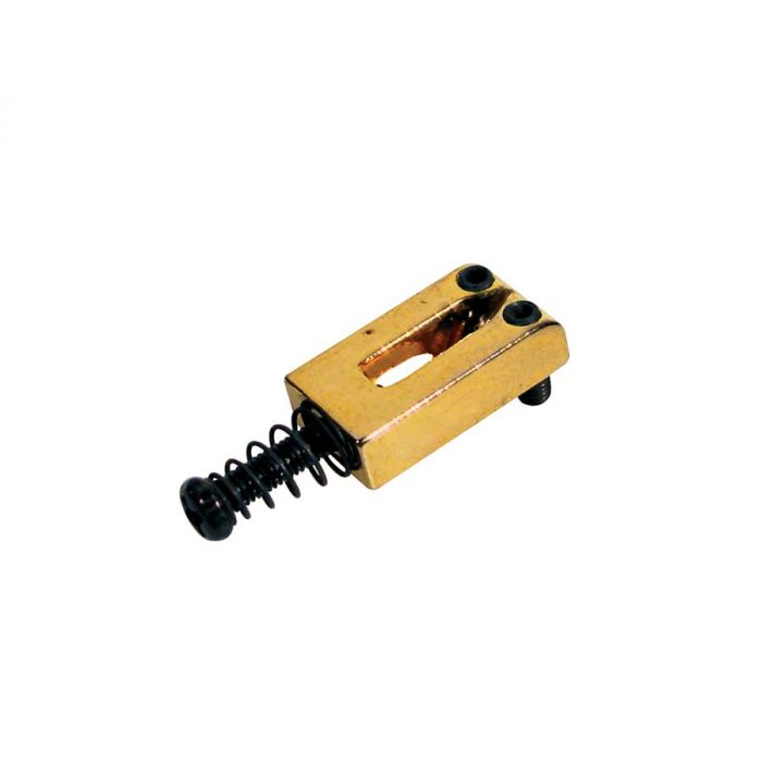 Brugzadel, metaal, goud,Strat, p=10,5, inclusief veer en schroef, 6-pack