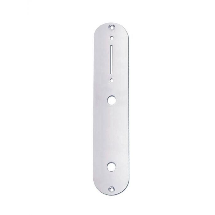 Control plate, chrome, 32x160mm, Tele, 9,5mm holes for inch pots