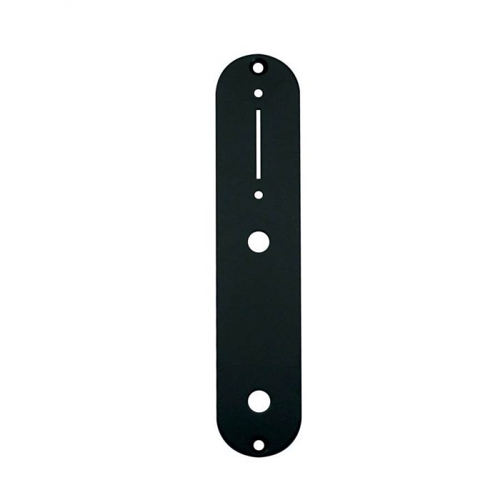Control plate, black gloss, 32x160mm, Tele, 9,5mm holes for inch pots
