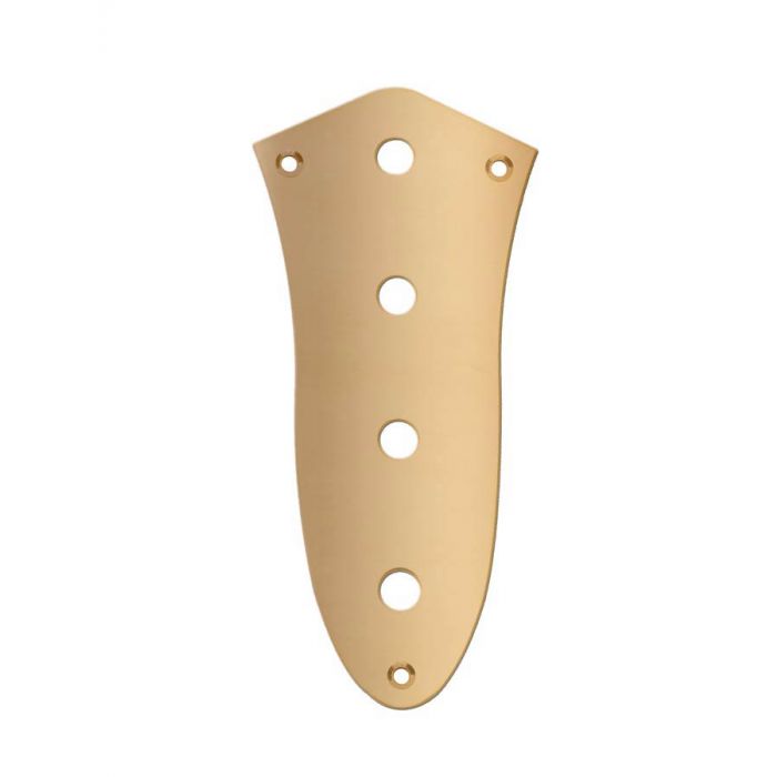 Control plate, gold, Jazz bass, 8,5mm holes for metric pots