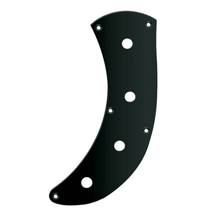Control plate, black, P-Bass, 8,5mm holes for metric pots