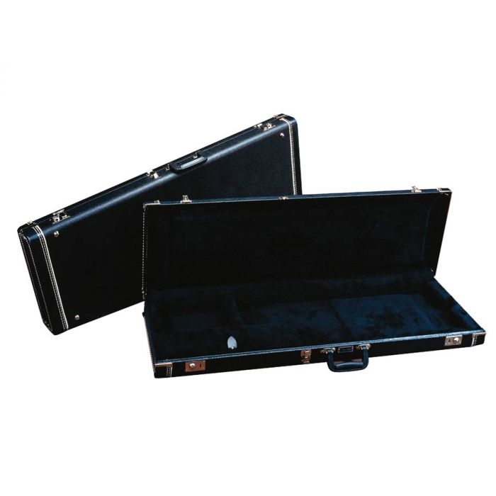 Fender deluxe case for Mustang/Musicmaster/Bronco Basses leather black tolex & black interior 