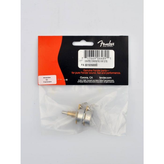 Fender Genuine Replacement Part 250K potentiometer concentric stacked for Vintage '62 Jazz Bass 