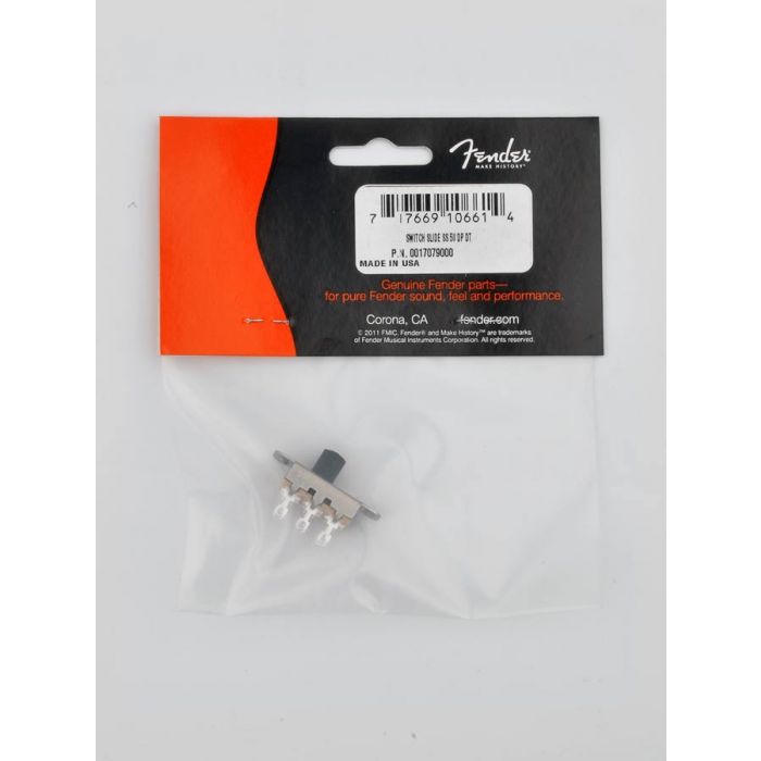 Fender Genuine Replacement Part slide switch DPDT Jaguar/Jazzmaster/Mustang black 
