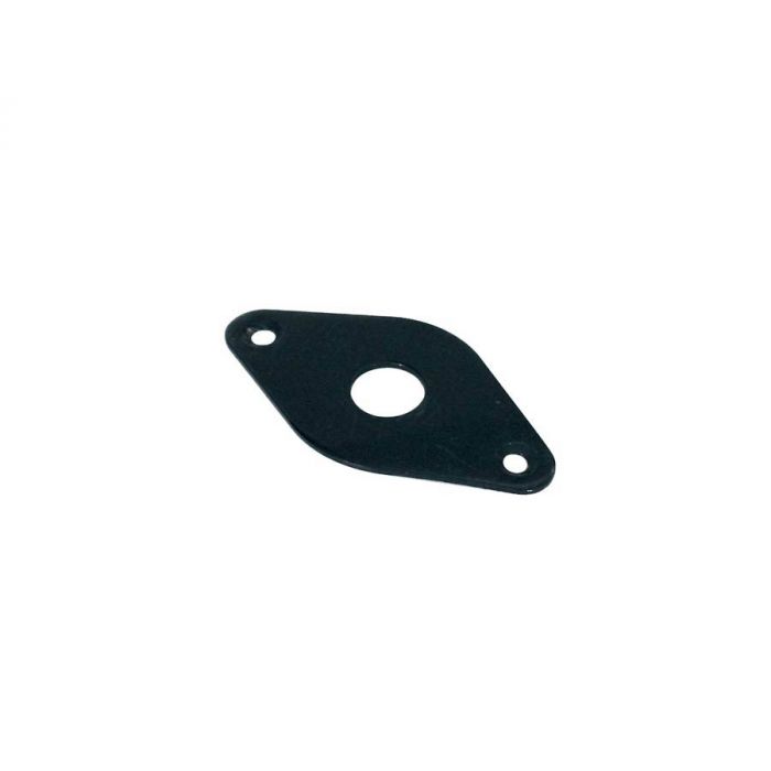 Jack plate, diamond shape, black, slanted metal