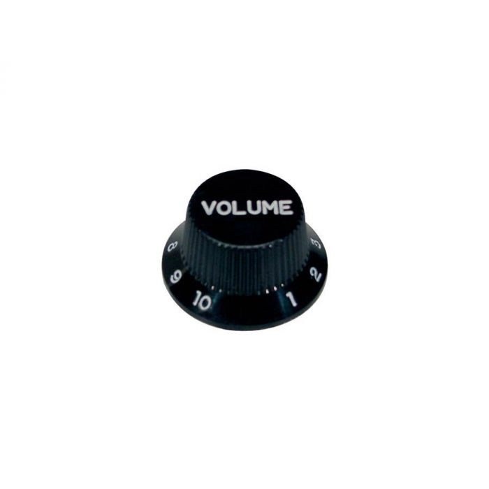 Bell knob,Strat, black, volume, for inch type pot shaft