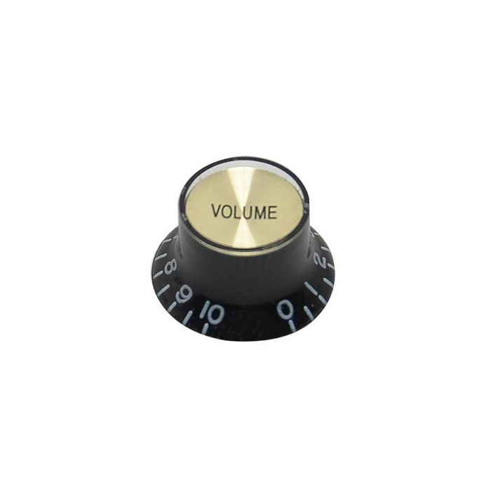 Bell knob SG model, black with gold cap, volume
