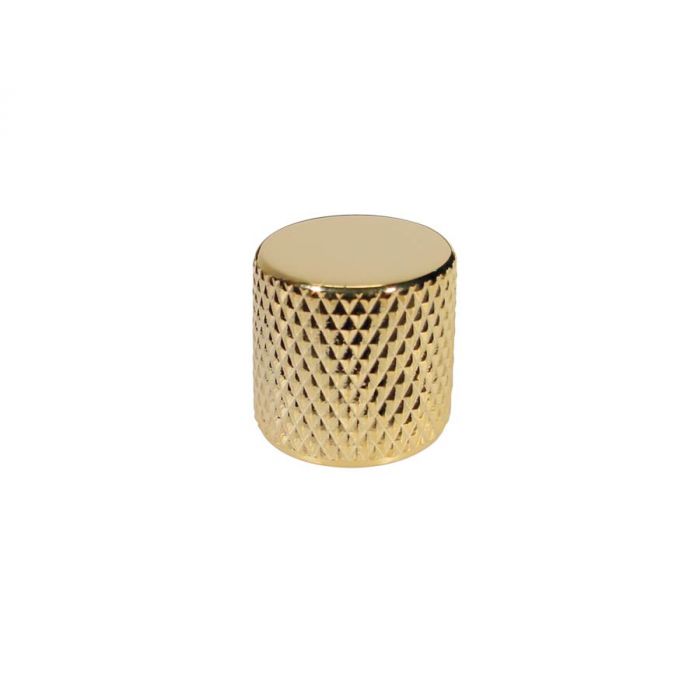 Dome knob, metal, gold, diam 19,0mmx19,0mm, push on, shaft size 6,0mm