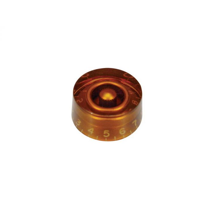 Speed knob (hatbox), transparent amber
