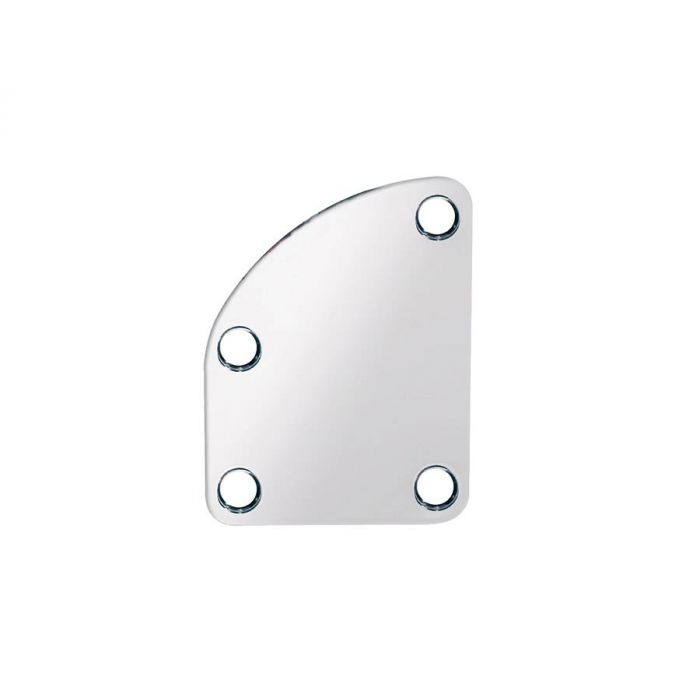 Halsplaat, 64,5x51,4mm, for contoured body heel, chroom