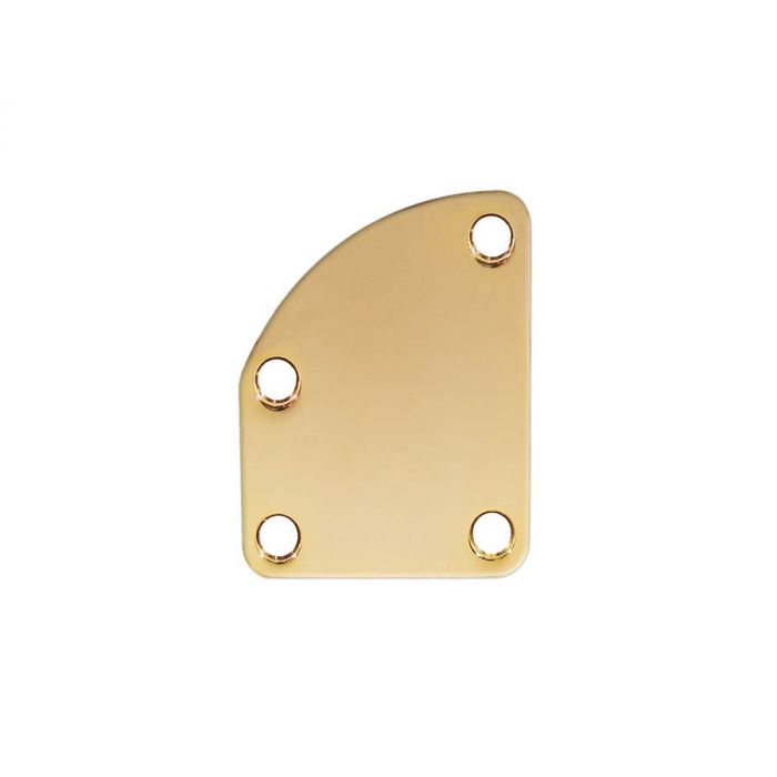 Halsplaat, 64,5x51,4mm, for contoured body heel, goud
