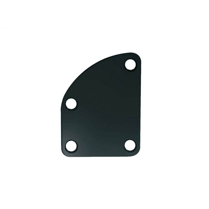 Halsplaat, 64,5x51,4mm, for contoured body heel, zwart