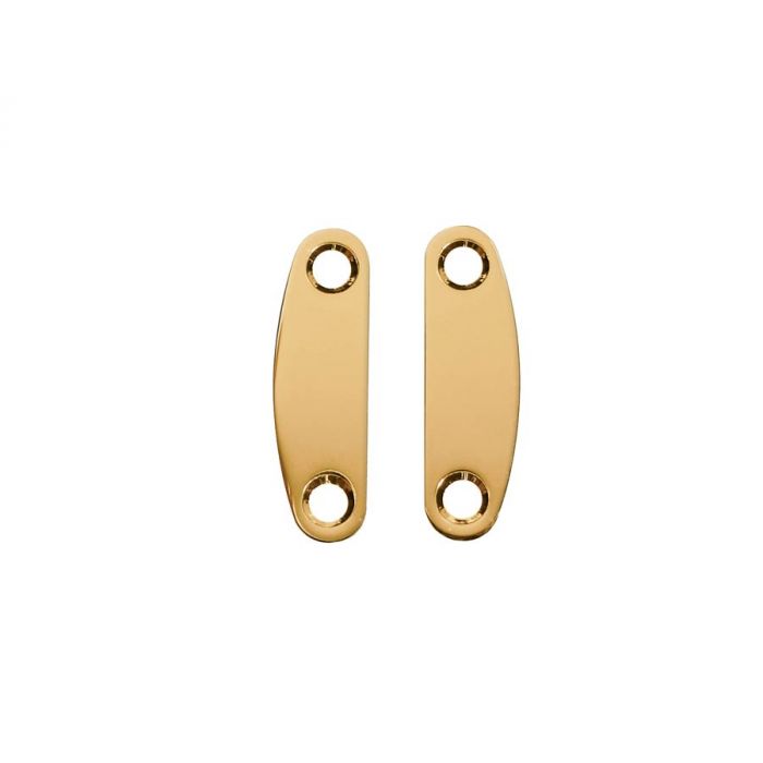 Halsplaats, 50,5x15,1mm, 2 stuks, goud