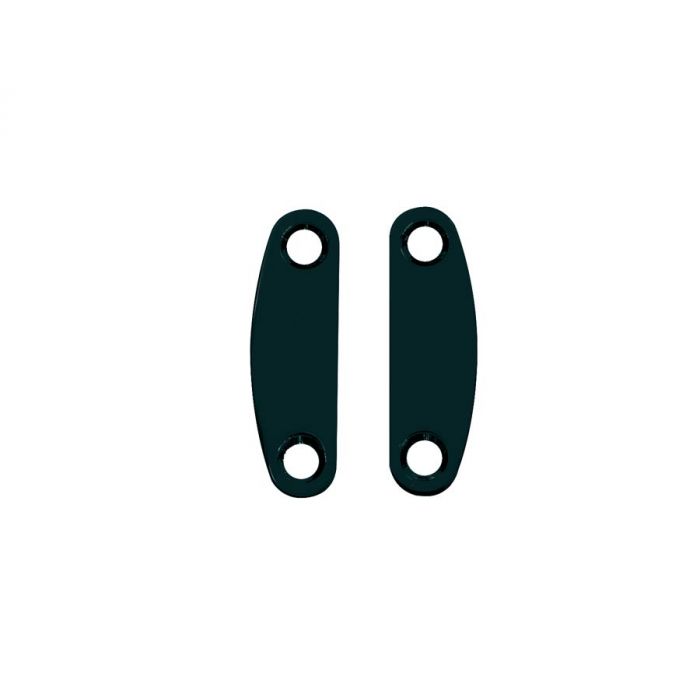 Halsplaats, 50,5x15,1mm, 2 stuks, zwart